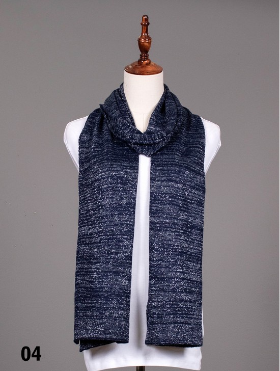 Fashion Pin Stripped Knitted Scarf